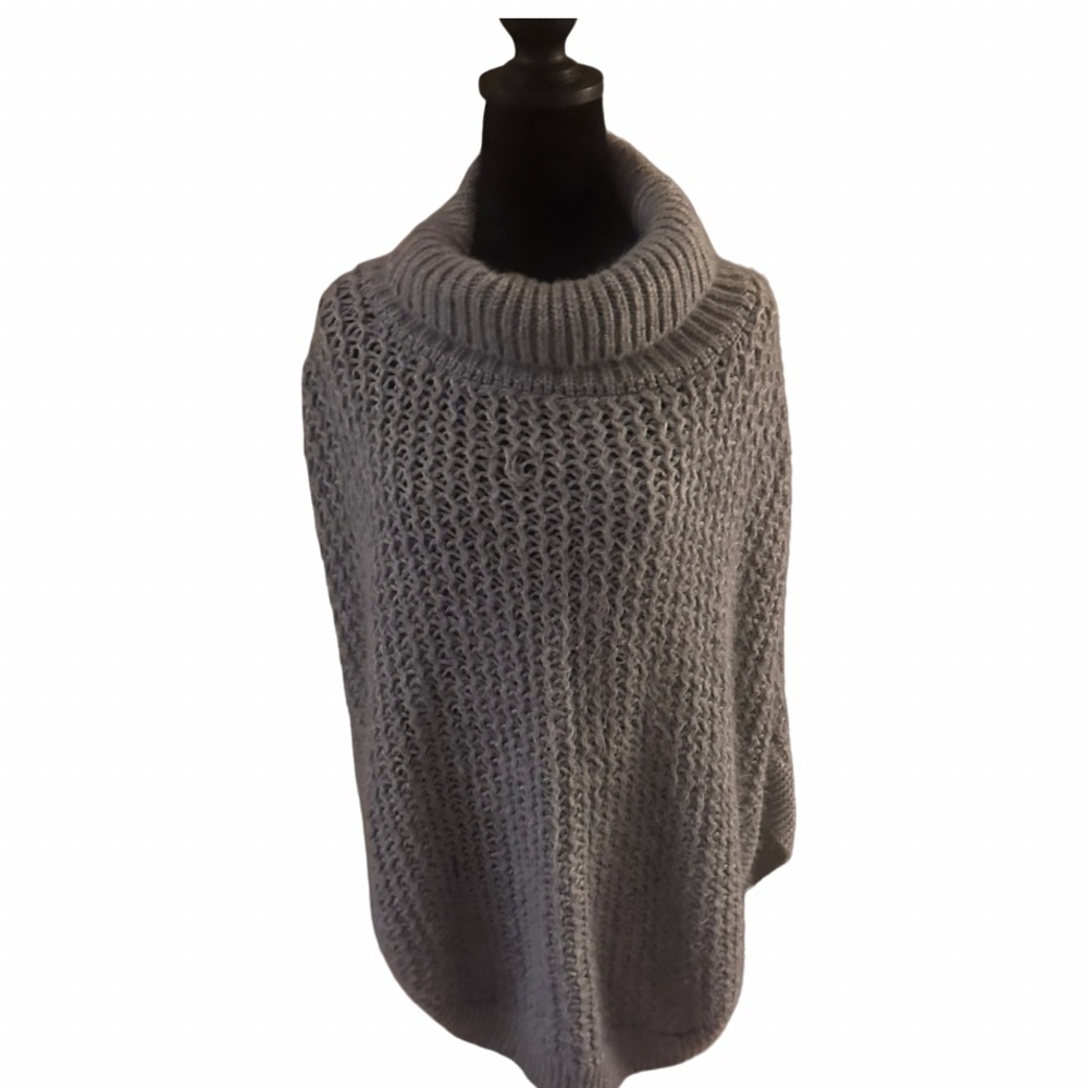 Knitted poncho sweater